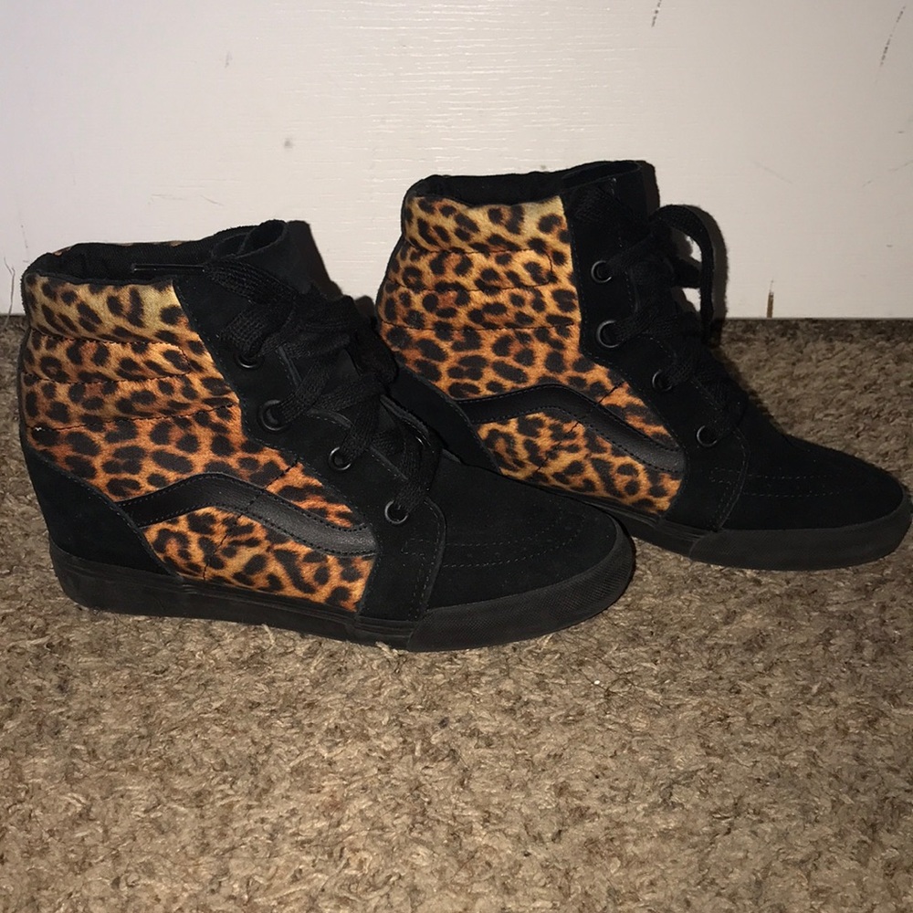 Vans wedges so cute leopard